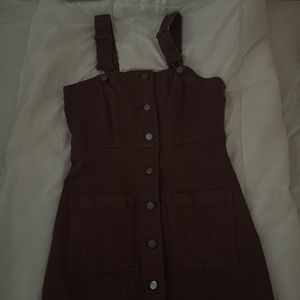 Button overall dress